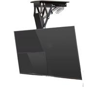 GLDYTVF Ceiling TV Mount Bracket - Motorized Riser Mount, Telescopic Ceiling TV Mount With Auto Lift, Fits 32-70 Inch TVs, 0-85° Flip Up Ceiling Mount