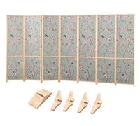 GLDYTVF Chinese Art Dressing Room Divider 3 4 5 6 7 8 Panel, Freestanding Partition Screen for Office/Hallway/Entryway/Retail Store, 6ft Home Privacy Separators Wall(Style-2,7 Panel)