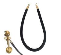GLDYTVF Commercial Black Velvet Rope Barrier Portable Queue Line Dividers with Hooks for Museums Hospitals & Playgrounds 32mm Thick 160cm (63in) 1 Pack