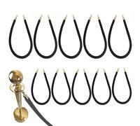 GLDYTVF Commercial Black Velvet Rope BarriersPortable Queue Line Dividers with Hooks for Museums Hospitals Playgrounds10 Pack 32mm Thick 140cm/55in Length