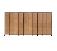 GLDYTVF Folding Temporary Walls for Basement, Freestanding Room Screen Divider for Living Room Bedroom Doorway Home Office Apartments, Bamboo Door Partition (Color : 10 Panel, Size : Tall