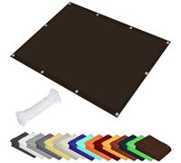 GLDYTVF Rectangular Sun Sail Shade 2.6x5.2ft Windproof & Water Resistant Garden Shelter for Outdoors Patio Yard Party Brown