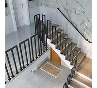 GLDYTVF Stairs Handrail - Modern Decoration U/M-Shaped Hand Rail, Black Wrought Iron Transitional Railing，Safety Fence Support Rod for Outdoor Indoor，1 Pcs(Size:3tf (90cm),Color:Black U)