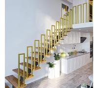 GLDYTVF Stairs Handrail - Modern Decoration U/M-Shaped Hand Rail, Black Wrought Iron Transitional Railing，Safety Fence Support Rod for Outdoor Indoor，1 Pcs(Size:3.2ft (95cm),Color:Gold U)