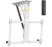 GLDYTVF TV Mount Stand Wall TV Stand, Electric Ceiling TVs Mount Screens, Large Flip Down Motorized Pitched Roof Mount, Wall TV Stand For Plasma/Curved TV(WHITE)