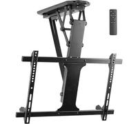 GLDYTVF TV Mount Stand Wall TV Stand, Electric Ceiling TVs Mount Screens, Large Flip Down Motorized Pitched Roof Mount, Wall TV Stand For Plasma/Curved TV(Black)