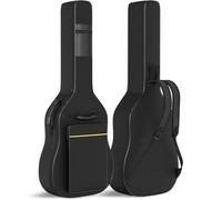 GLEAM Acoustic Guitar Gig Bag - 0.35 Inch Sponge Padding Guitar Case Fit 39-41 Inch Guitar Waterproof Black