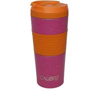 GLEAM (Calibre) by Happy Earth (400ml, double wall high grade stainless steel travel mug, vacuum insulated, spill proof lid, BPA free)