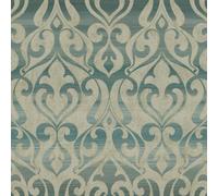 Gleam Glitter Damask Green Wallpaper - Glamorous Classic Traditional Stylish Metallic Effect - Acrylic Coated Paper