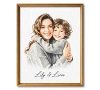 Gleamify Custom Portrait from Photo, Meaningful Keepsake Gift | 24h Preview,Unlimited Revisions,Multiple Material Choices,Gift for Family,Couple,Anniversary,Holiday,Birthday