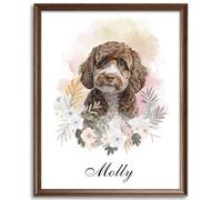Gleamify Custom Watercolor Pet Portrait from photo, Personalized Pet Gift