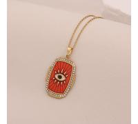 Gleaming Red Evil Eye Pendant PEACH ACCESSORIES Red One Size