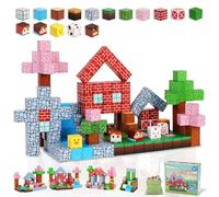 Gleamkid 111 PCS Magnetic Blocks,Build Mine Magnet World Set,Magnetic Tiles Building Blocks Toddler Toys STEM Sensory Outdoor Toys for 3+ Year Old Boys & Girls,Fidget Cubes Construction Toys