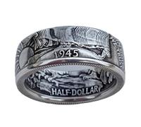 GleaMora Antique Coin Ring Hip Hop Punk Ring Unisex Trendy Ring Valentine's Day Leisure Holiday Anniversary Christmas Jewelry