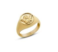 GleaMora Circle Angel Ring Adjustable Opening Ins Style Ring For Women 18k Gold Plated Personalized Valentine's Day Daily Casual Ring