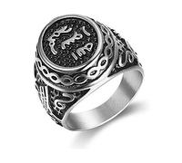 GleaMora Hip Hop Punk Ring Personalized Christmas Ins Style For Men Simple Casual Trendy Jewelry Light Luxury Birthday Party Gift