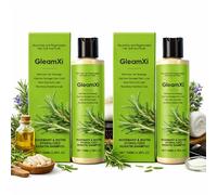 GleamXi Rosemary & Biotin Hydrolyzed Keratin Shampoo, Daily Hair Wash For Softer Smoother Look, Helps Reduce Breakage, Adds Shine, 100ml 3.38fl oz (2PCS)