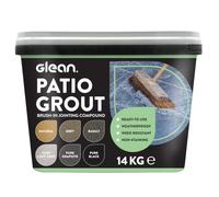 GLEAN Patio Grout | GREY | 15kg - 20m² Coverage | Jointing Compound | Brush in Patio Grout for Paving Patios & Block Paving | Self Setting All Weather Application | Ready Mixed