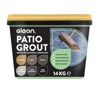 GLEAN Patio Grout | NATURAL | 14kg - 20m² Coverage | Jointing Compound | Brush In Patio Grout For Paving Patios & Block Paving | Self Setting All Weather Application | Ready Mixed