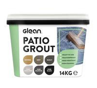 GLEAN Patio Grout | PURE LIGHT GREY | 14kg - 20m² Coverage | Jointing Compound | Brush In Patio Grout For Paving Patios & Block Paving | Self Setting All Weather Application | Ready Mixed