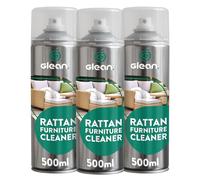 GLEAN Rattan Furniture Foaming Cleaner | 3 x 500 ml | Deep-Cleaning Foam Aerosol Spray for Patio & Garden Furniture | No-Rinse, Fast-Drying Mould & Stain Remover