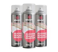 GLEAN Silicone Sealant Remover Spray | 3x500ml | Powerful, Fast Acting Silicone Remover | Easy Application Spray For Removing Bathroom Sealant | Shower Trays, Baths, Sinks, Toilets