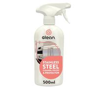 GLEAN Stainless Steel Cleaner & Polish Spray | 500ml | Shines and Protects | Ideal Steel Cleaner For Fridges, Sinks, Kitchen Appliances | Removes Dirt, Grease and Fingermarks