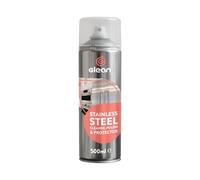 GLEAN Stainless Steel Cleaner & Polish Spray Aerosol | 500ml | Shines and Protects & Stainless Steel Restorer | Ideal For Fridges, Sinks, Kitchen Appliances | Removes Dirt, Grease and Fingermarks
