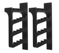 GLEAVI 1 Pair Archery Wall Mounted Arrow Holder Rack with Screws, Black Indoor Storage Brackets for Traditional Longbow Arrows, Bow Hanger for Home and Training Use