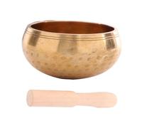 GLEAVI 1 Set Buddhism Singing Bowl Set with Wooden Rod Meditation Sound Bowl for Yoga and Mindfulness for Relaxation and Stress Relief Portable Copper Craftsmanship for Healers and