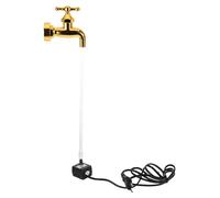 GLEAVI 1 Set Floating Tap Waterfall Ornament: Invisible Decorative Spout Fountain for Garden Pond Pool Decoration - with Lamp, USB