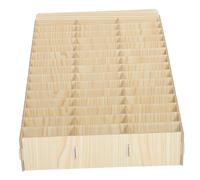 GLEAVI 1 Set Wooden Cell Phone Storage Box Multi Compartment Organizer for Office Supplies Elegant Desktop Sundries Holder for Classroom Meeting Rooms Natural Design Slots