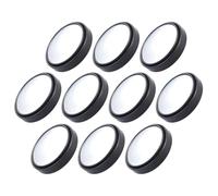 GLEAVI 10 Pairs Rotatable Small round Blind Spot Mirror for Car and Suv Convex Lens, Black Plastic and Glass Material, Mini outside Rear View Mirror for Easy Parking and Safe Driving