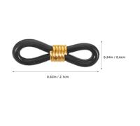 GLEAVI 100Pcs Black Adjustable Chicken Leg Bands for Splay Leg Correction, Flexible Bird Foot Alignment Brace, Poultry Foot Support for Chicks and Parrots