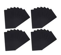 GLEAVI 100pcs Black Aluminum Engraved Business Cards 0.2mm Thin Metal Name Cards Smooth Blank Sheets for Office and DIY Personalization