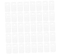 GLEAVI 100pcs Clear Self Adhesive Hanging Tabs Portable PVC Display Hooks for Easy Application for Retail and Home Use Transparent Design for Product Visibility Versatile Adhesive Sticker