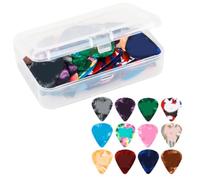 GLEAVI 100pcs Thick Xylonite Guitar Picks with Pointed Tip and Wear-resistant Design Triangle Shape Suitable for Electric Guitar and Ukulele Accessories Kit