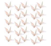 GLEAVI 100pcs Waterproof Folded Origami Paper Cranes Handmade Premade Crane Decorations for Shower Party, Elegant Hand-folded Paper Art, Easy to Carry and Sophisticated