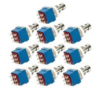 GLEAVI 10pcs 3PDT Guitar Effects Pedal Foot Switch Bypass Metal Box for Electric Guitar Signal Control