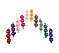 GLEAVI 10pcs Adjustable Dog Bow Tie Collar with Floral Polyester Bow for Puppies and Cats, Decorative Pet Accessory for Daily Walks and Birthdays