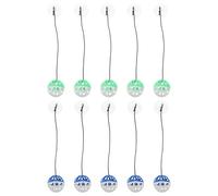 GLEAVI 10pcs Cat Bell Suction Cup Bell Scratch-resistant Portable Plastic Ball 1.57x1.57x1.57in Indoor Use for Cats Random Color Random Style