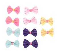 GLEAVI 10pcs Decorative Pet Bowknot Hair Clips for Puppies and Pets Made of Polyester Simple and Chic Style to Fix Pet's Hair for Daily Life and Big Events