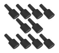 GLEAVI 10pcs Nail Polish Bottles Glass 10ml Oblate-Shape Bottles with Brush and Cap for DIY Nail Art and Nail Gels Holder