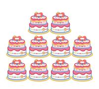 GLEAVI 10pcs Party Favor Bags - Birthday Goodie Bags Stand-Up Bottom - Resealable Snack Pouch with Handles - Plastic Treat Pouch for Candy Cookies Muffins Christmas Back to School