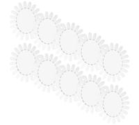 GLEAVI 10pcs Plastic Oval False Nail Wheels with Surface for Manicure Display and Nail Polish Training Colour Comparison Tool Suitable for Salon and Home Use and Students