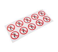 GLEAVI 10pcs Self-adhesive Industrial Warning Safety Stickers 5x5cm No Leaning Door Signs for Factory Machinery Equipment Caution Labels