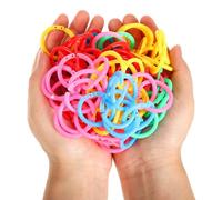 GLEAVI 120pcs Plastic Ring Loose Leaf Binder Rings with Secure Retention and Universally Adaptable Design, for Organising Flash Cards, Revision Cards, and Binder Books in School or Office