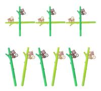 GLEAVI 12pcs Cute Monkey Tree Gel Pens Set, Soft Grip Multi-function Business Writing Pens, Fine Tip Water-based Ink for Office, School, and Daily Use
