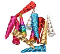GLEAVI 12pcs Glitter Unicorn Horns for Headbands DIY Unicorn Photo Prop Accessories for Birthday Parties Halloween Safe Material