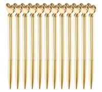 GLEAVI 12pcs Gold Plated Metal Ballpoint Pens Set Heart-shaped Ergonomic Writing Pens for Students Daily Use Interesting Ballpoint Accessories